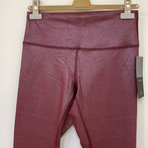 Lululemon leggings 25 inch, foil, Merlot color, size 10